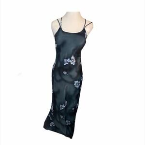 Vintage Fashion Bug Floral Dress Strapy Back Midi Length EE7